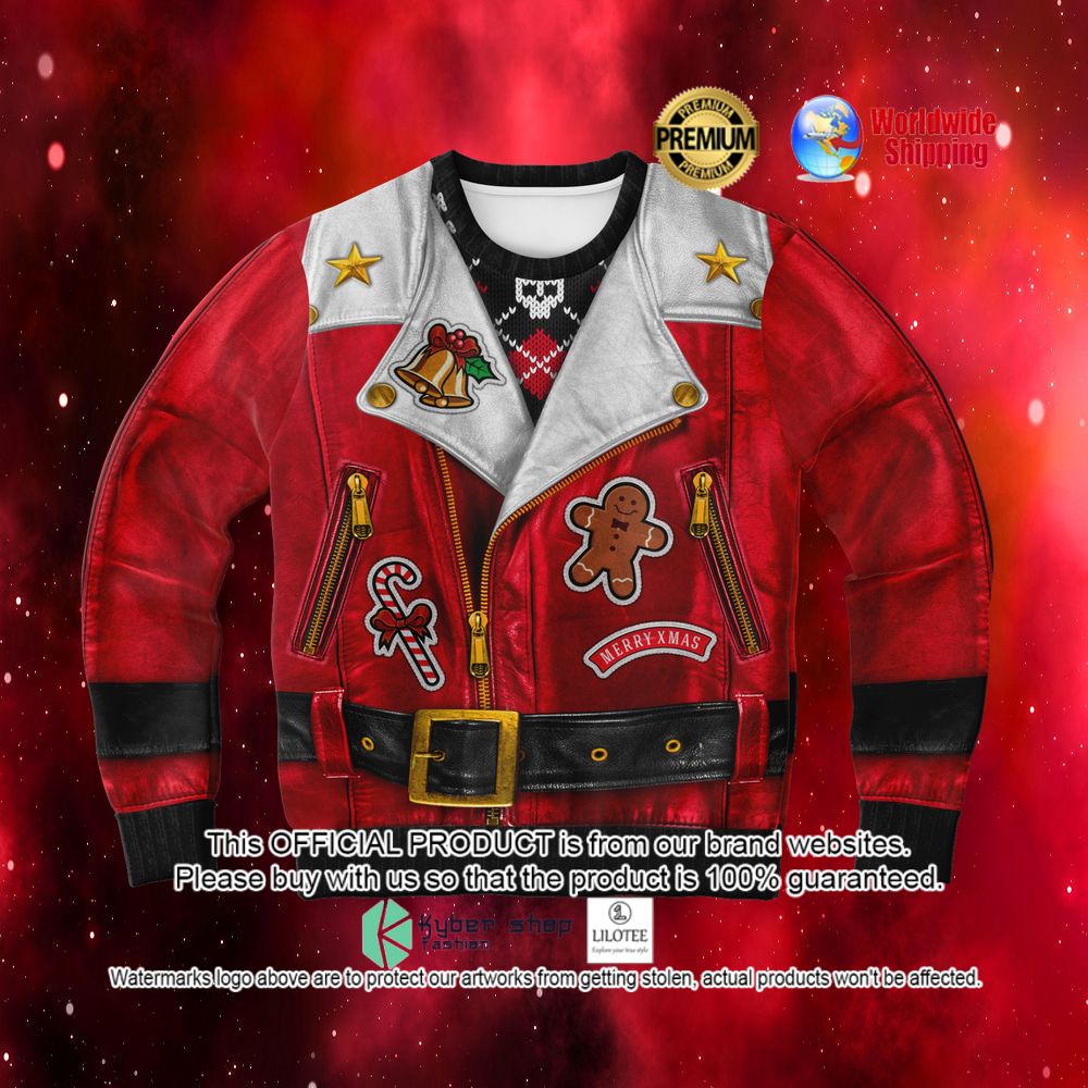 biker jacket sons of santa north pole sweater 1 630