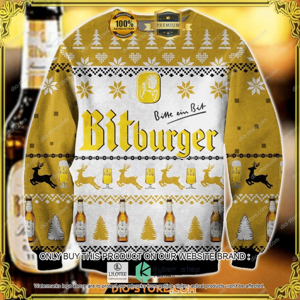 bitburger bier im bit knitted christmas sweater 1 58019