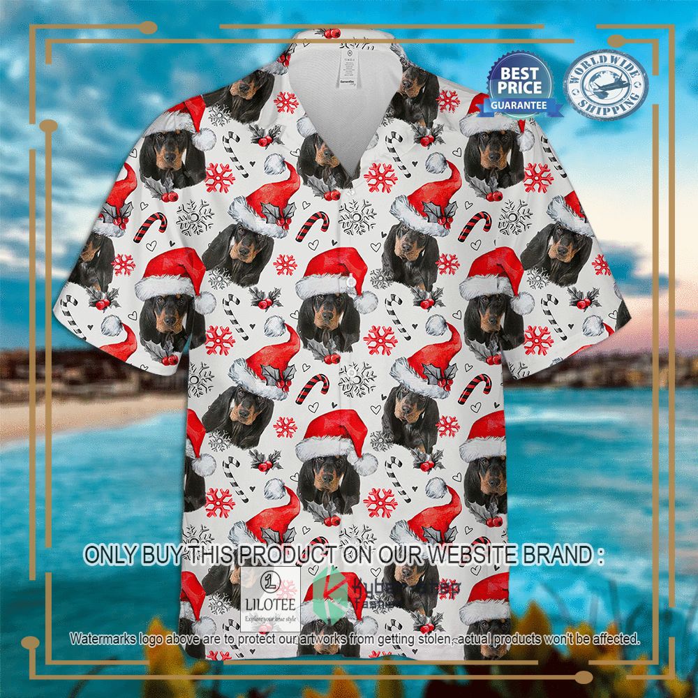Black And Tan Coonhound Christmas Hawaiian Shirt 5