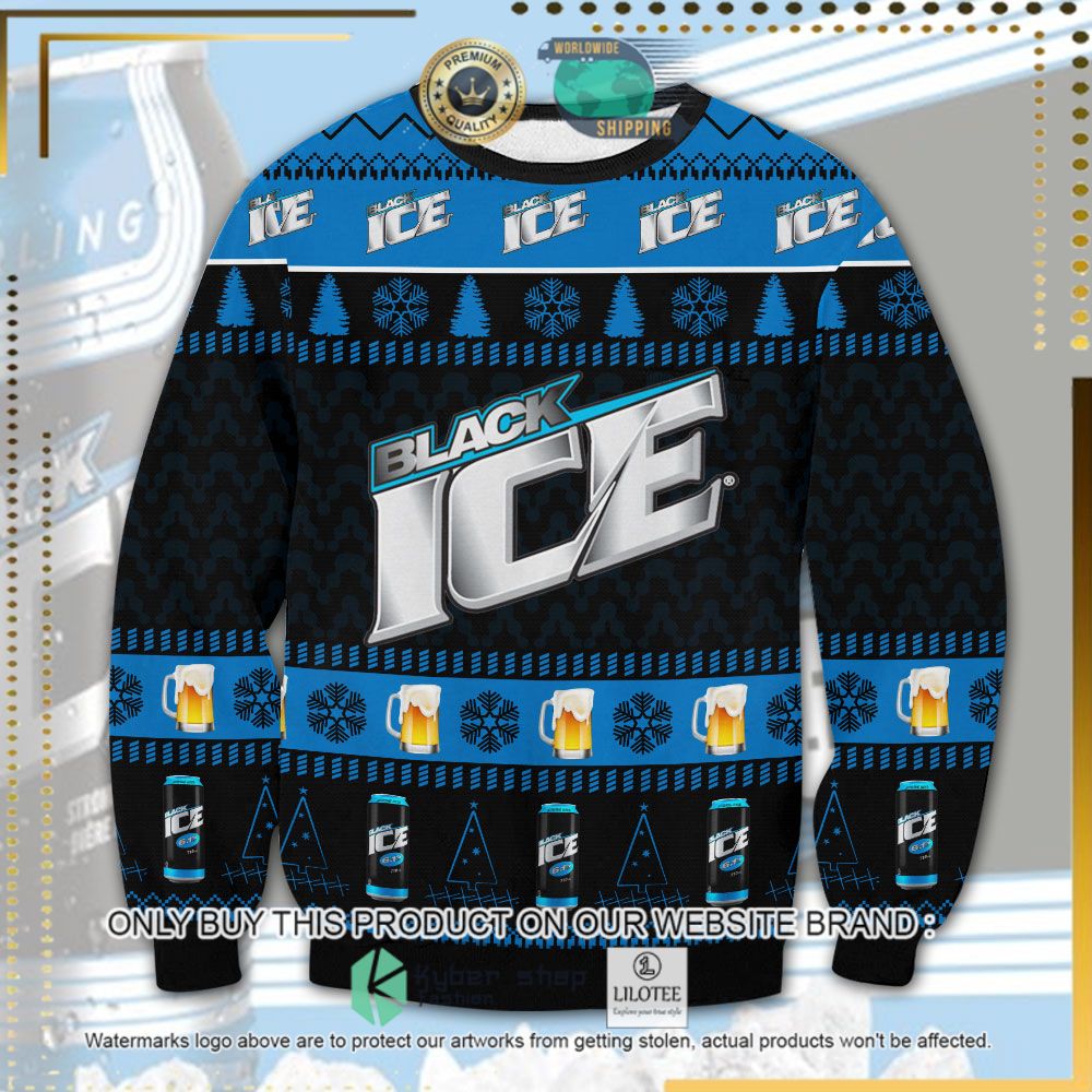 black ice blue black ugly sweater 1 7295
