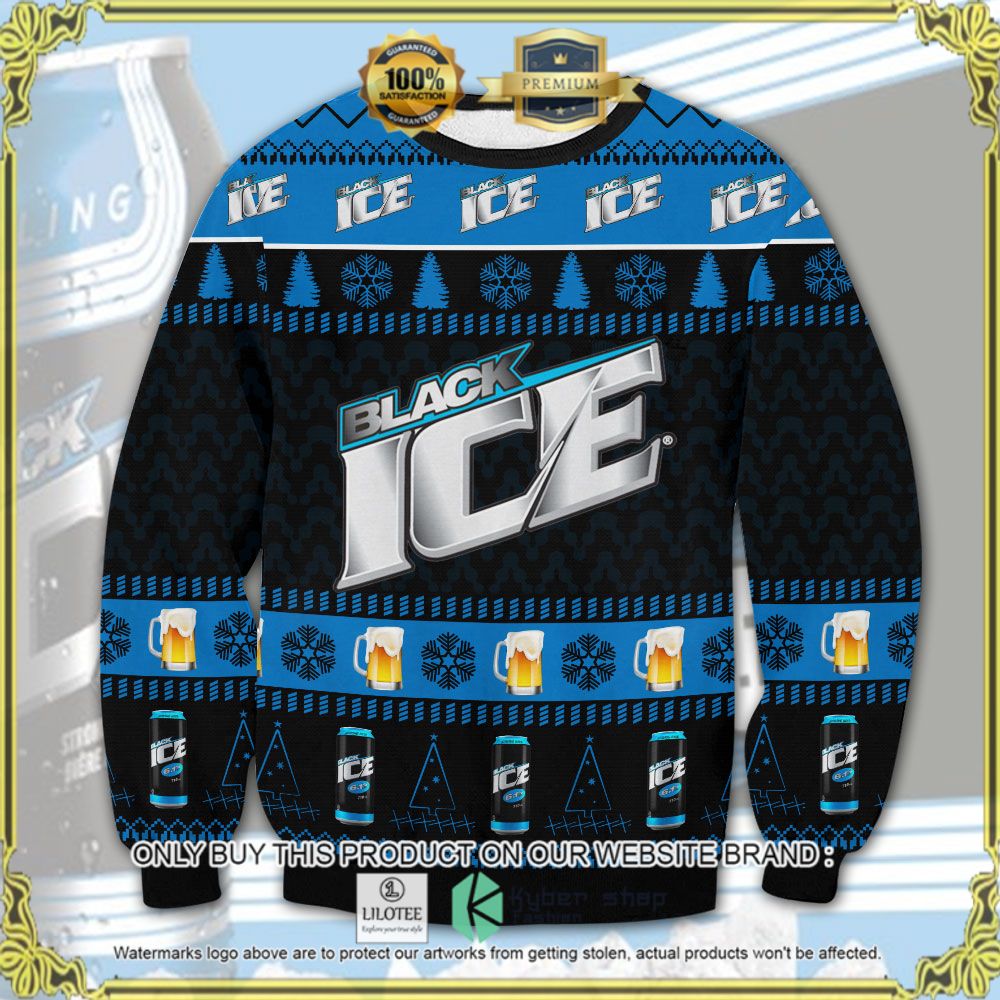 black ice blue black ugly sweater 1 73611