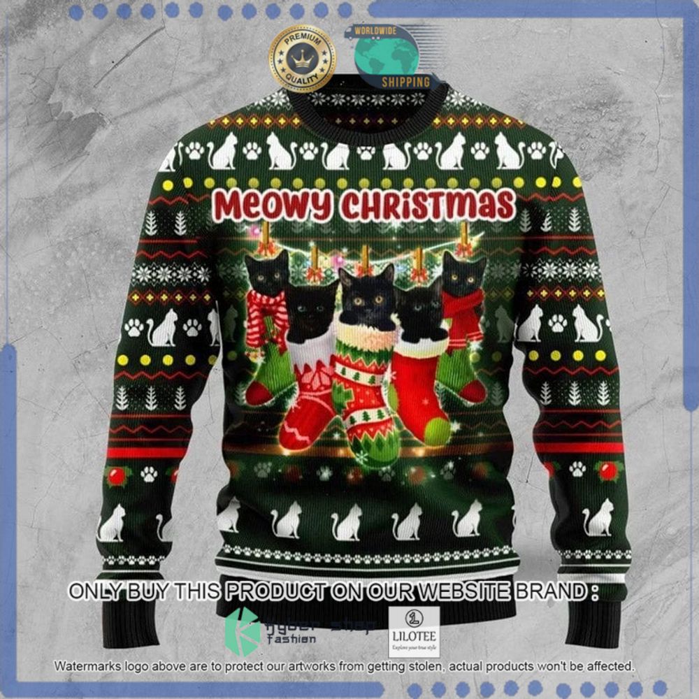 black meowy christmas sweater 1 43091