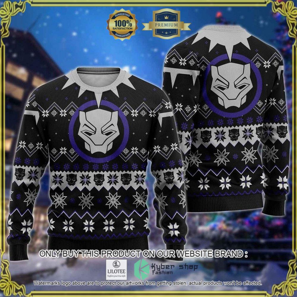 black panther marvel christmas sweater 1 13432
