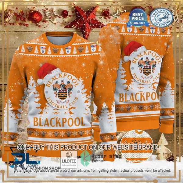 blackpool f c orange christmas sweater 1 42527