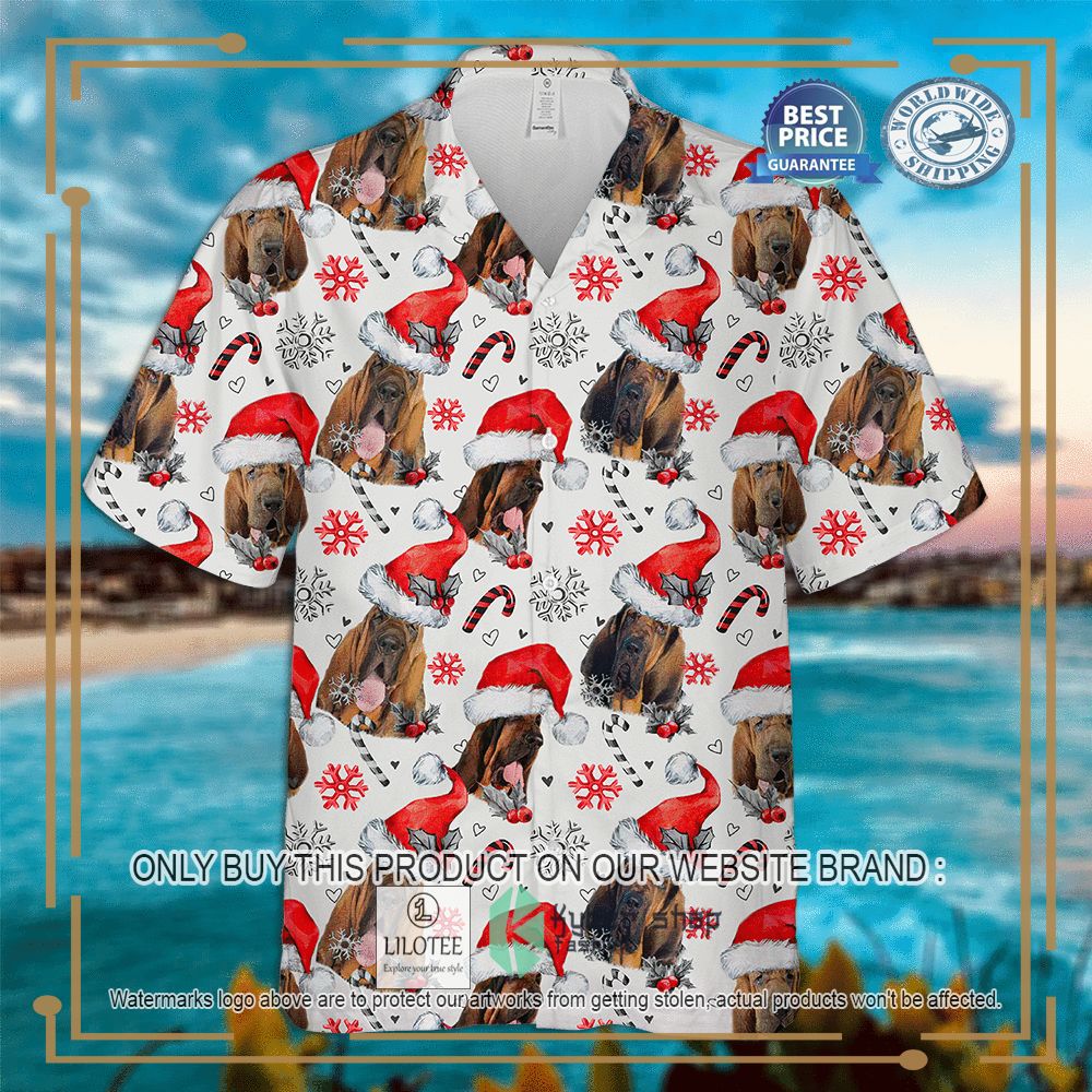 Bloodhound Christmas Hawaiian Shirt 5
