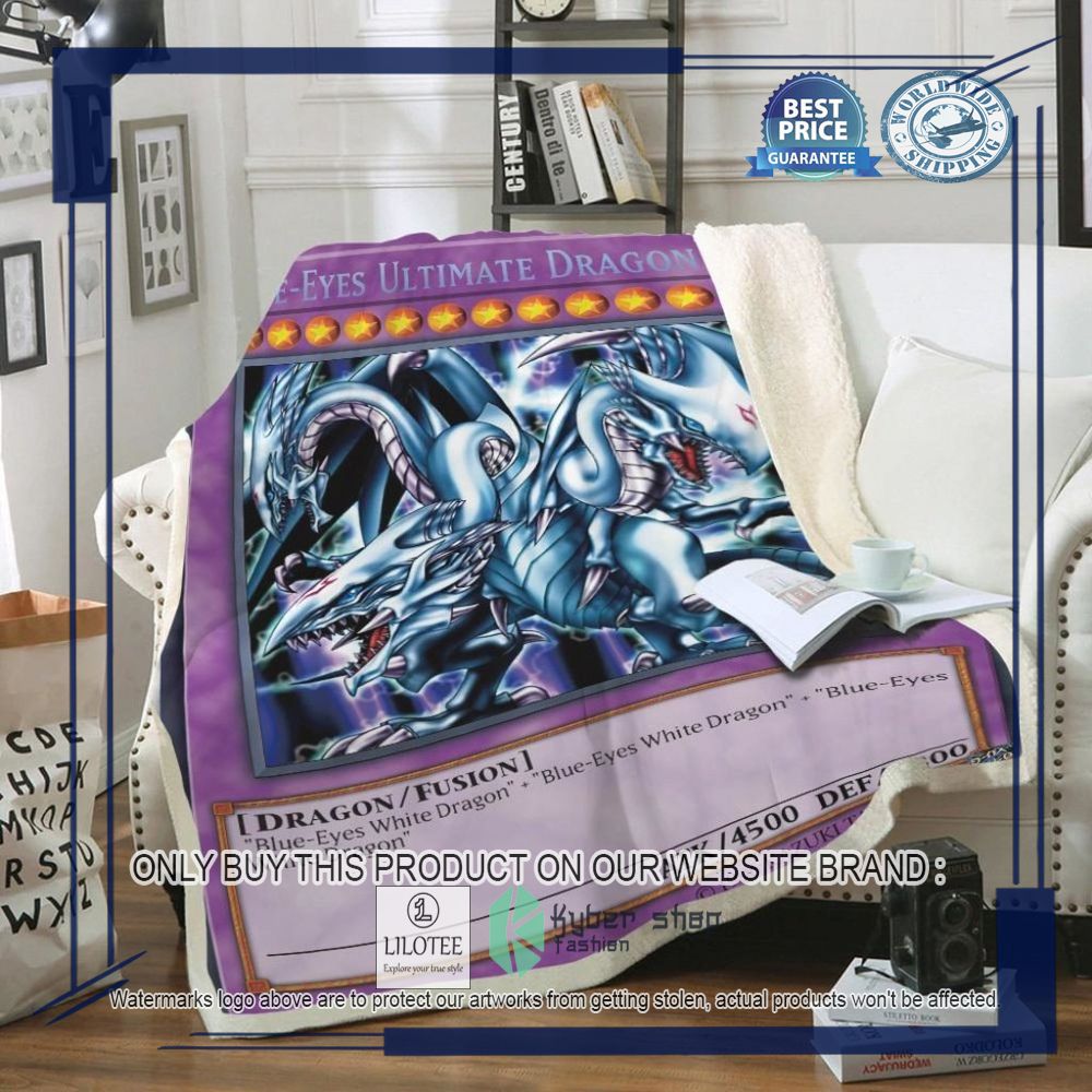 Blue-Eyes Ultimate White Dragon purple Blanket - LIMITED EDITION 8