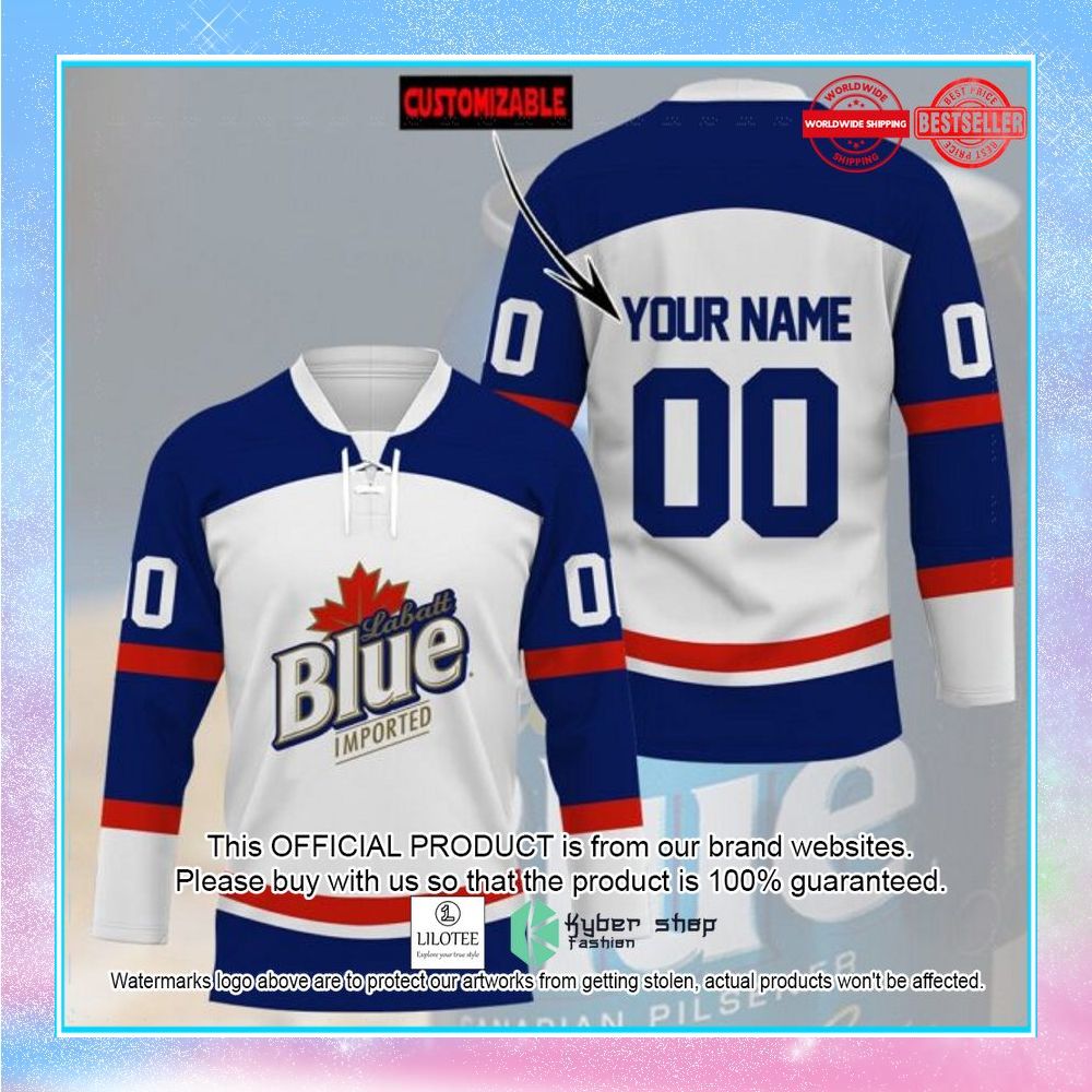 blue labatt custom name hockey jersey 1 260