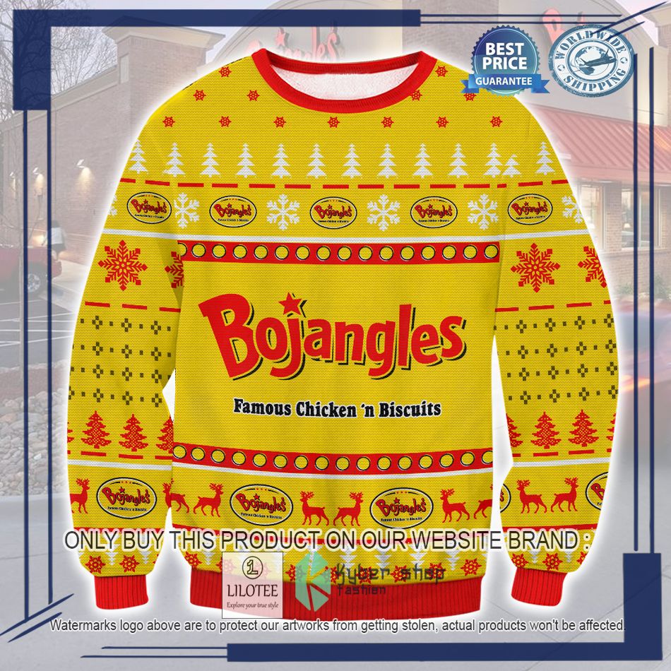 bojangles famous chicken n biscuits ugly christmas sweater 1 32290