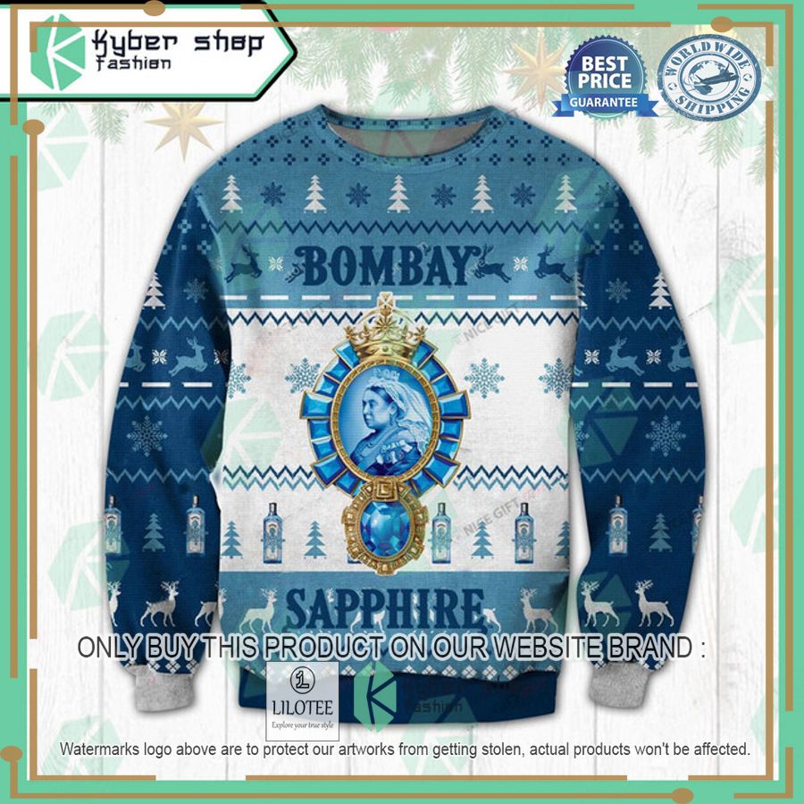 bombay sapphire ugly christmas sweater 1 14184
