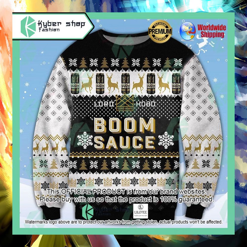 boom sauce lord hobo christmas sweater 1 392