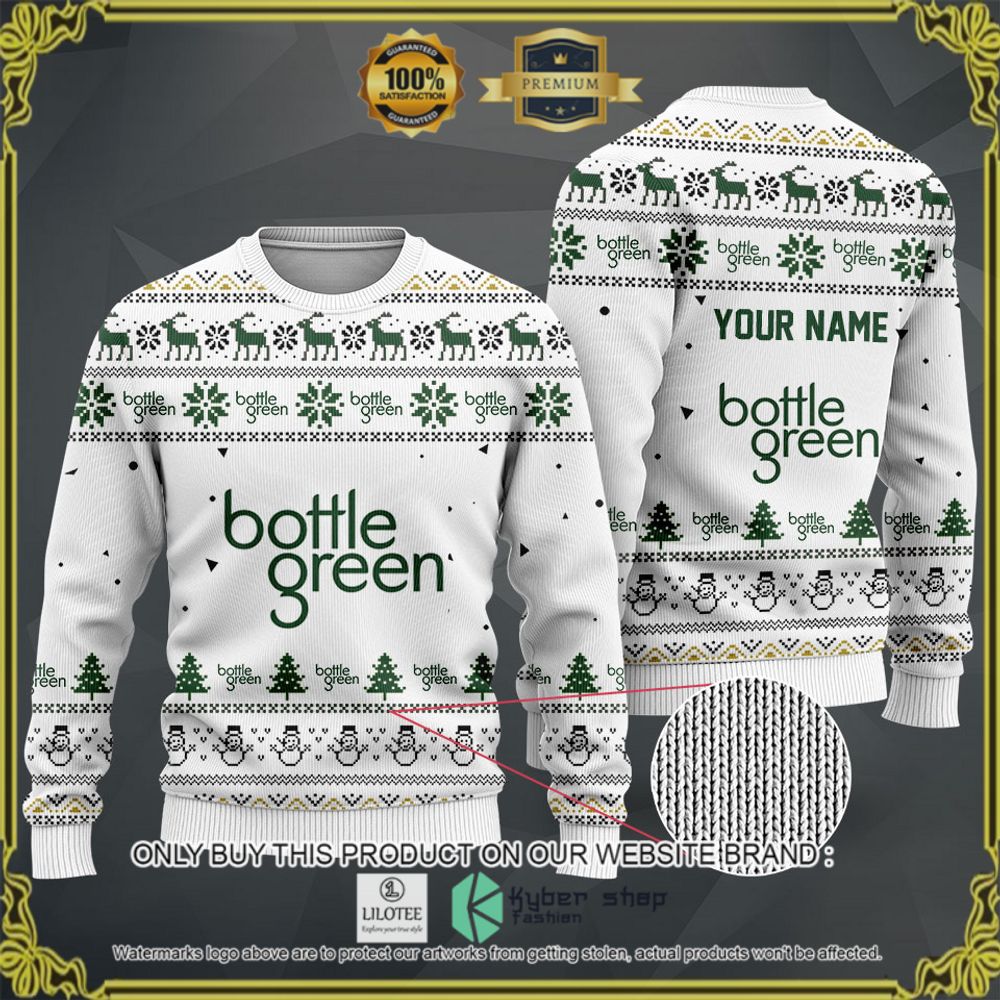 bottle green your name white christmas sweater hoodie sweater 1 61060