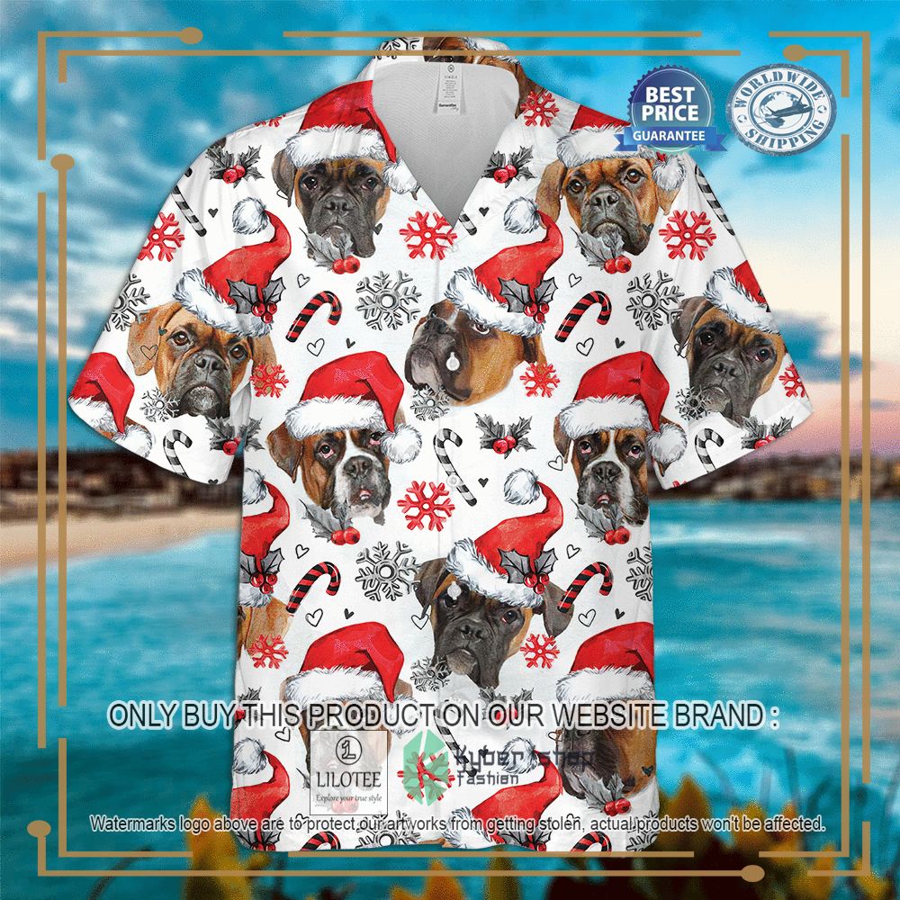 Boxer Christmas Hawaiian Shirt 4