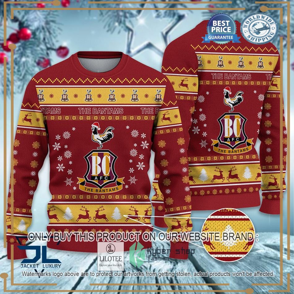 Bradford City EFL Ugly Christmas Sweater - LIMITED EDITION 6