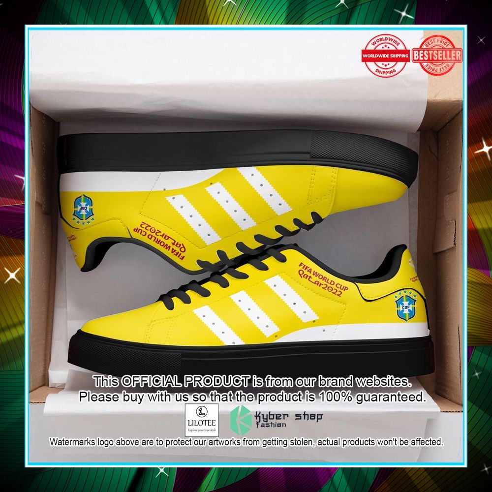 brazil national team lh yellow white stan smith shoes 2 684
