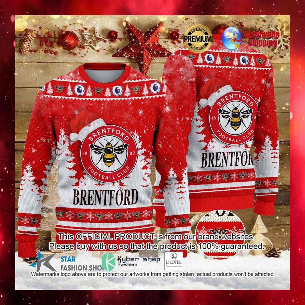 brentford football club 1889 santa hat sweater 1 393