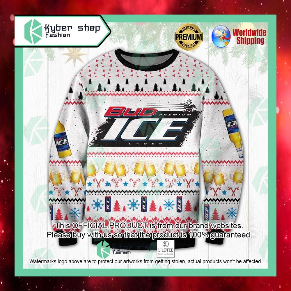 bud ice premium lager christmas sweater 1 139