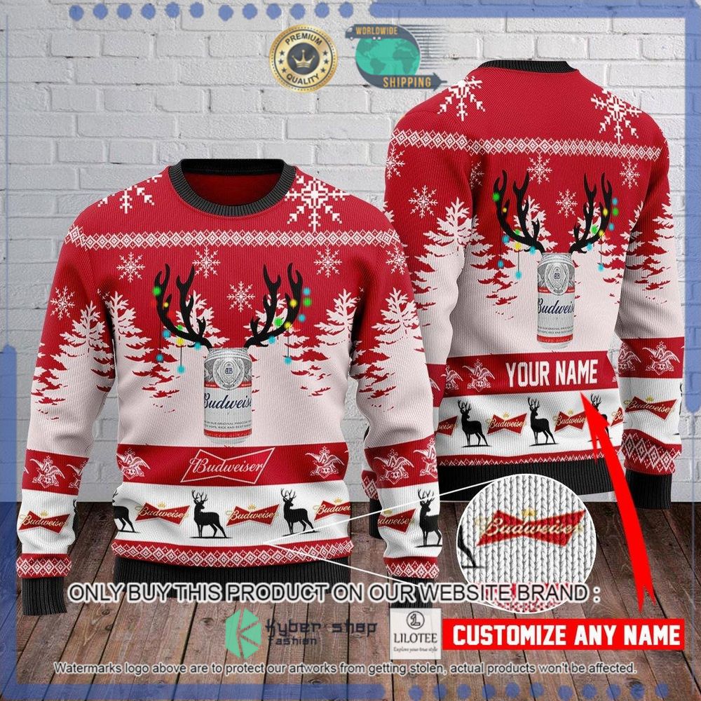 budweiser beer christmas sweater 1 10416