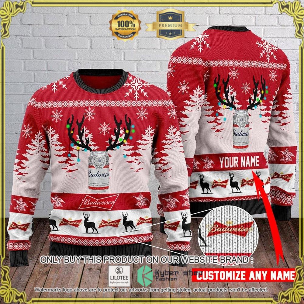 budweiser beer christmas sweater 1 90343