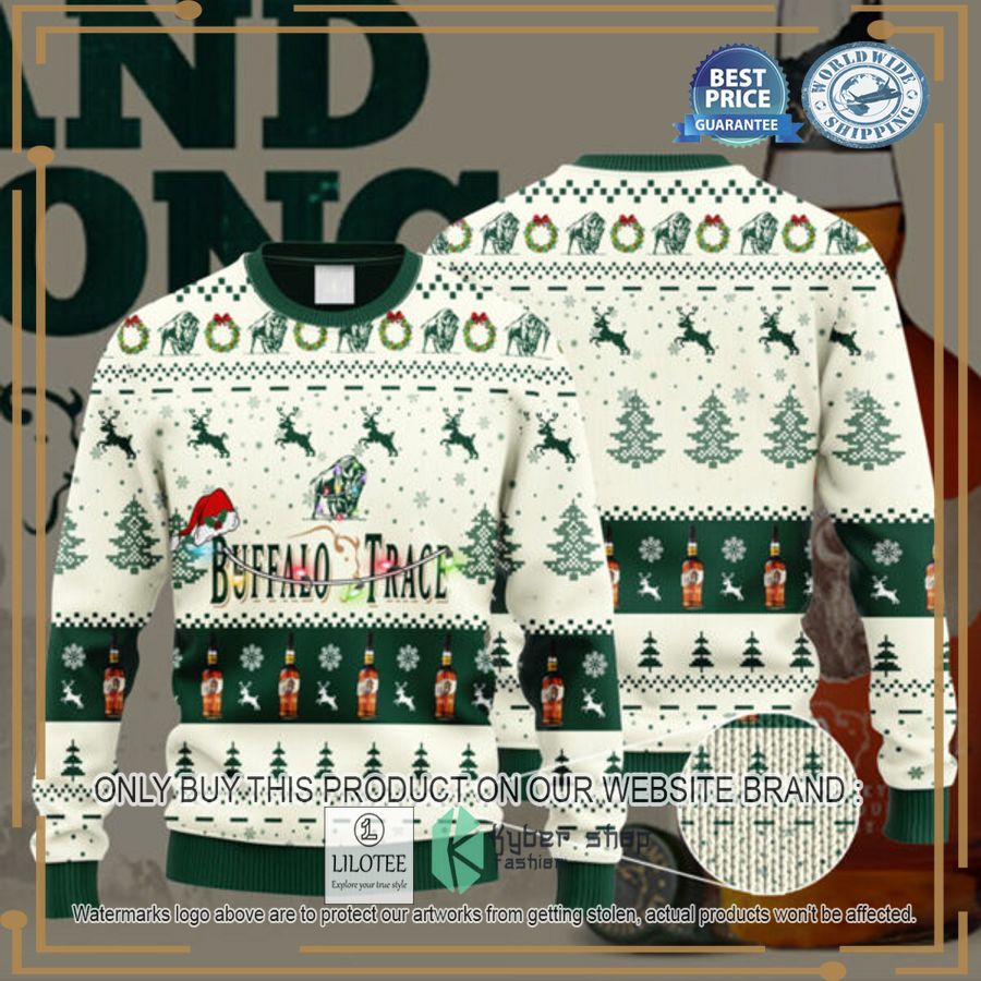 Buffalo Trace Santa Hat Ugly Christmas Sweater - LIMITED EDITION 3