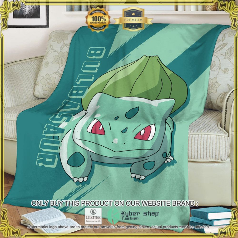 Bulbasaur Custom Pokemon Soft Blanket - LIMITED EDITION 7