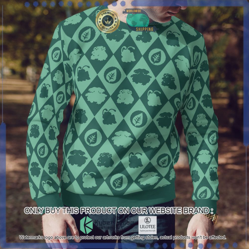 bulbasaur pokemon color block christmas sweater 1 50717