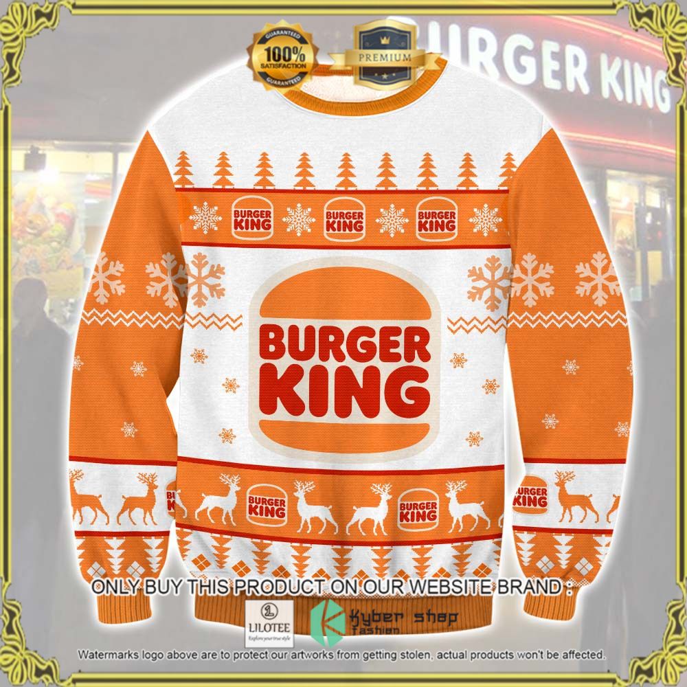 burger king orange white ugly sweater 1 20338