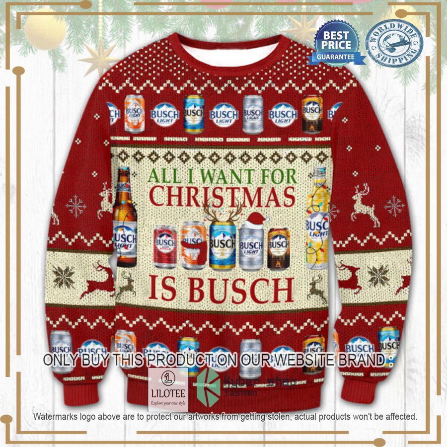 Busch Beer Christmas Ugly Christmas Sweater - LIMITED EDITION 2