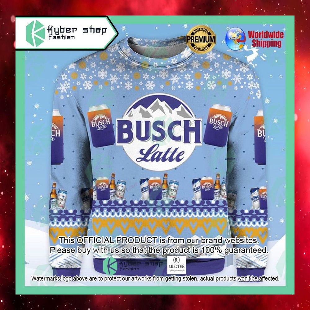 busch latte blue christmas sweater 1 256
