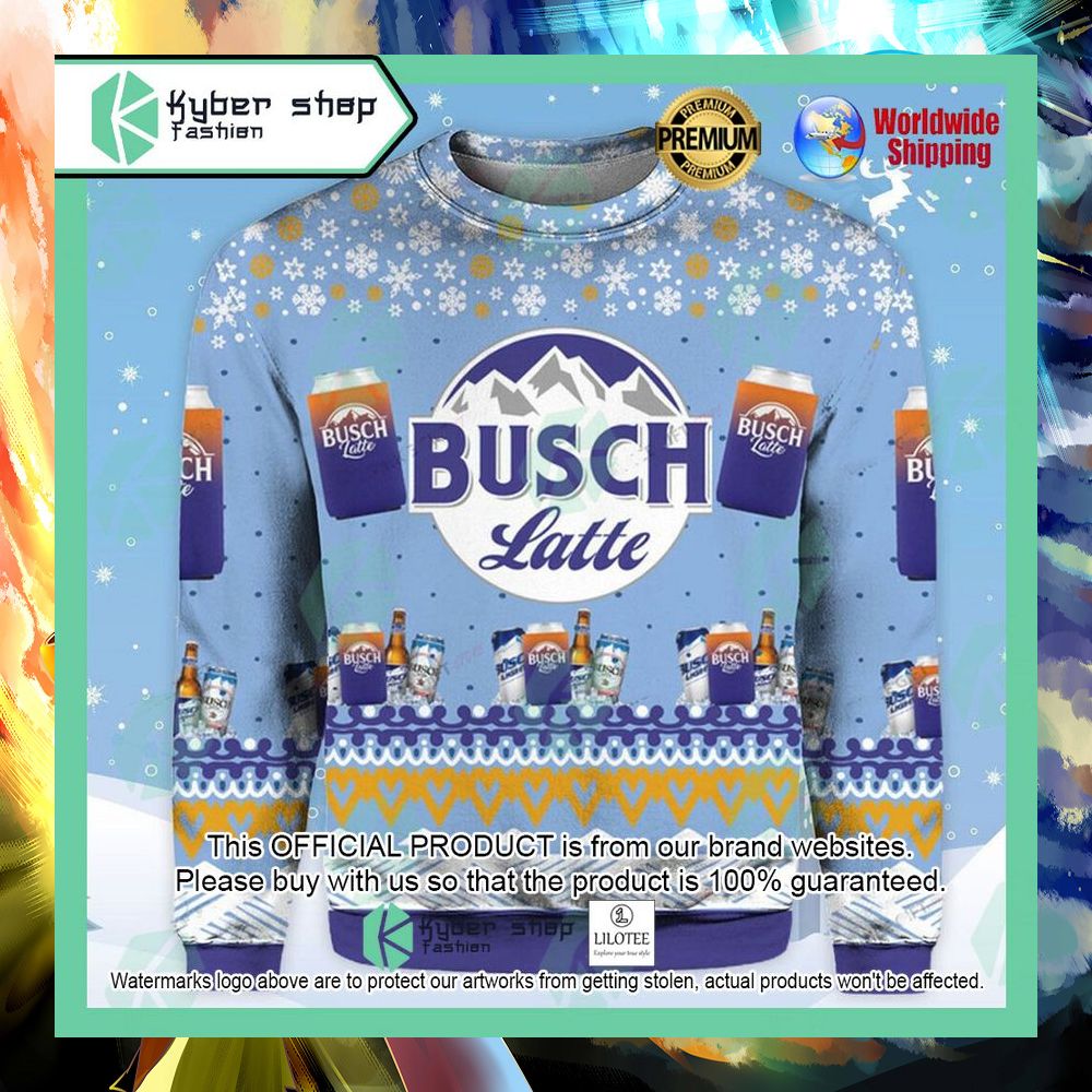 busch latte blue christmas sweater 1 595