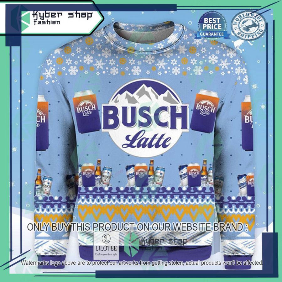 busch latte ugly christmas sweater 1 9921