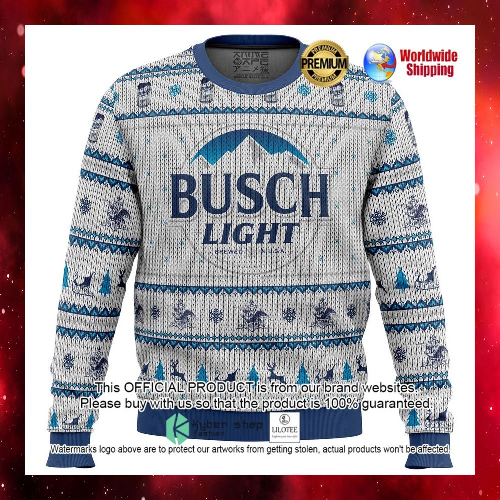 busch light brewed in usa christmas sweater 1 508