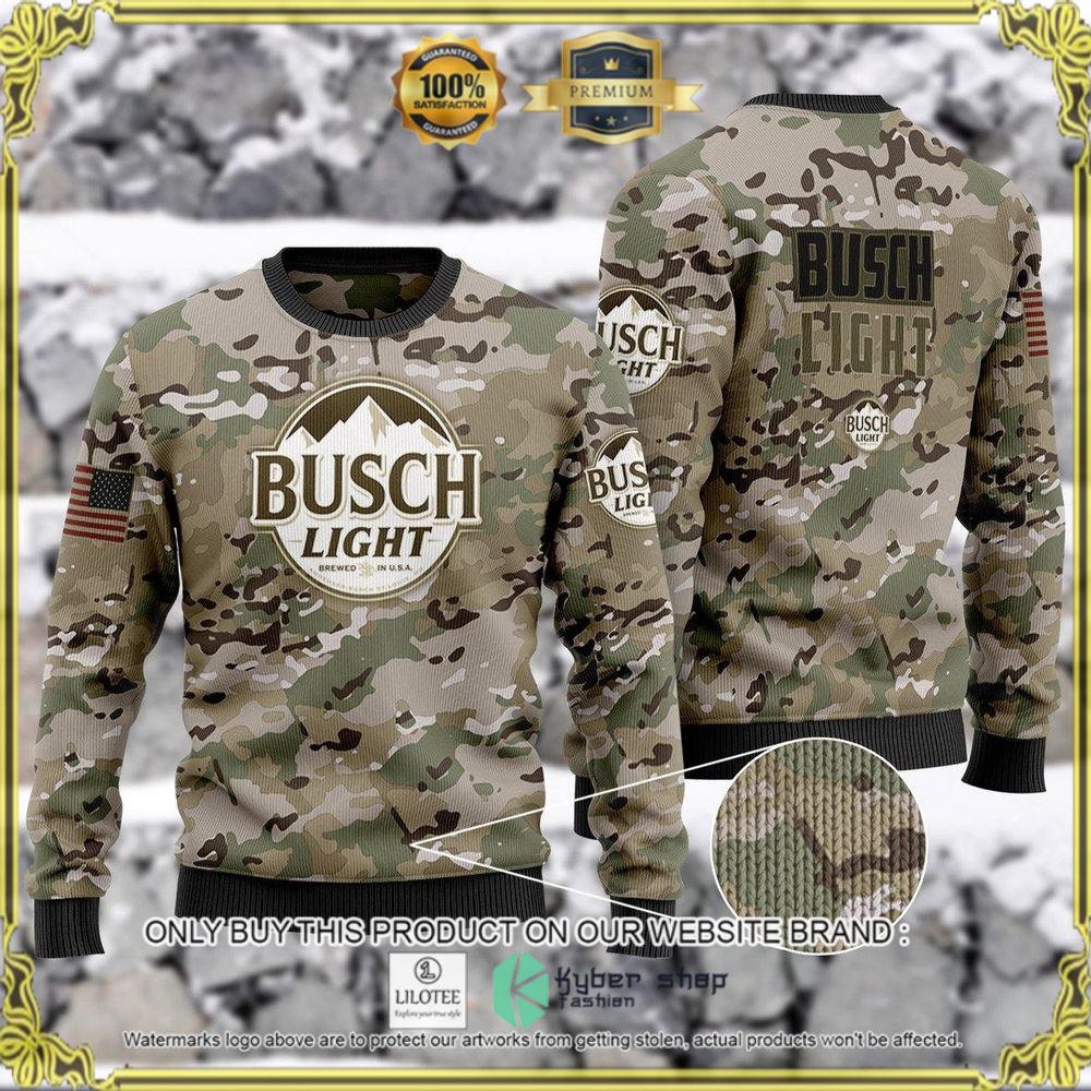 busch light camo christmas sweater 1 22637