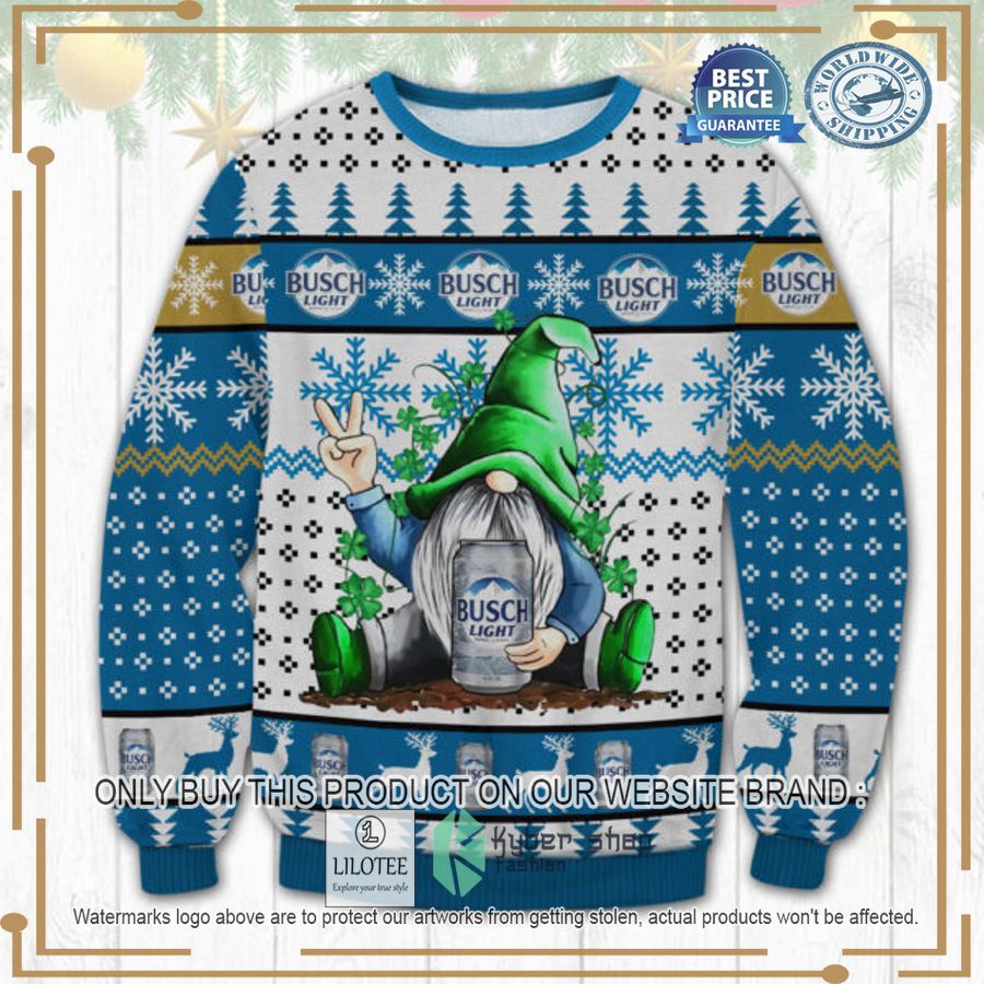 Busch Light Gnome Ugly Christmas Sweater - LIMITED EDITION 2