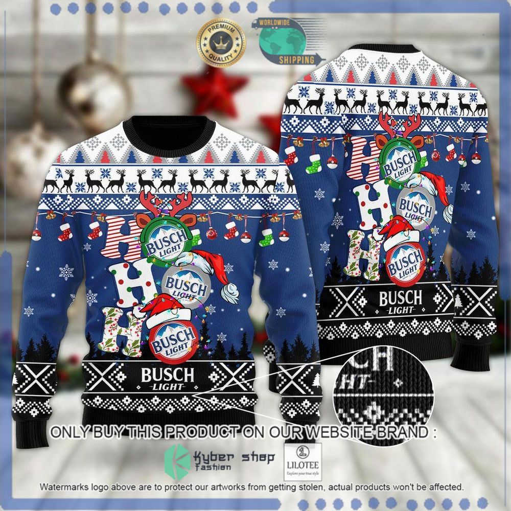 busch light hohoho christmas sweater 1 42526