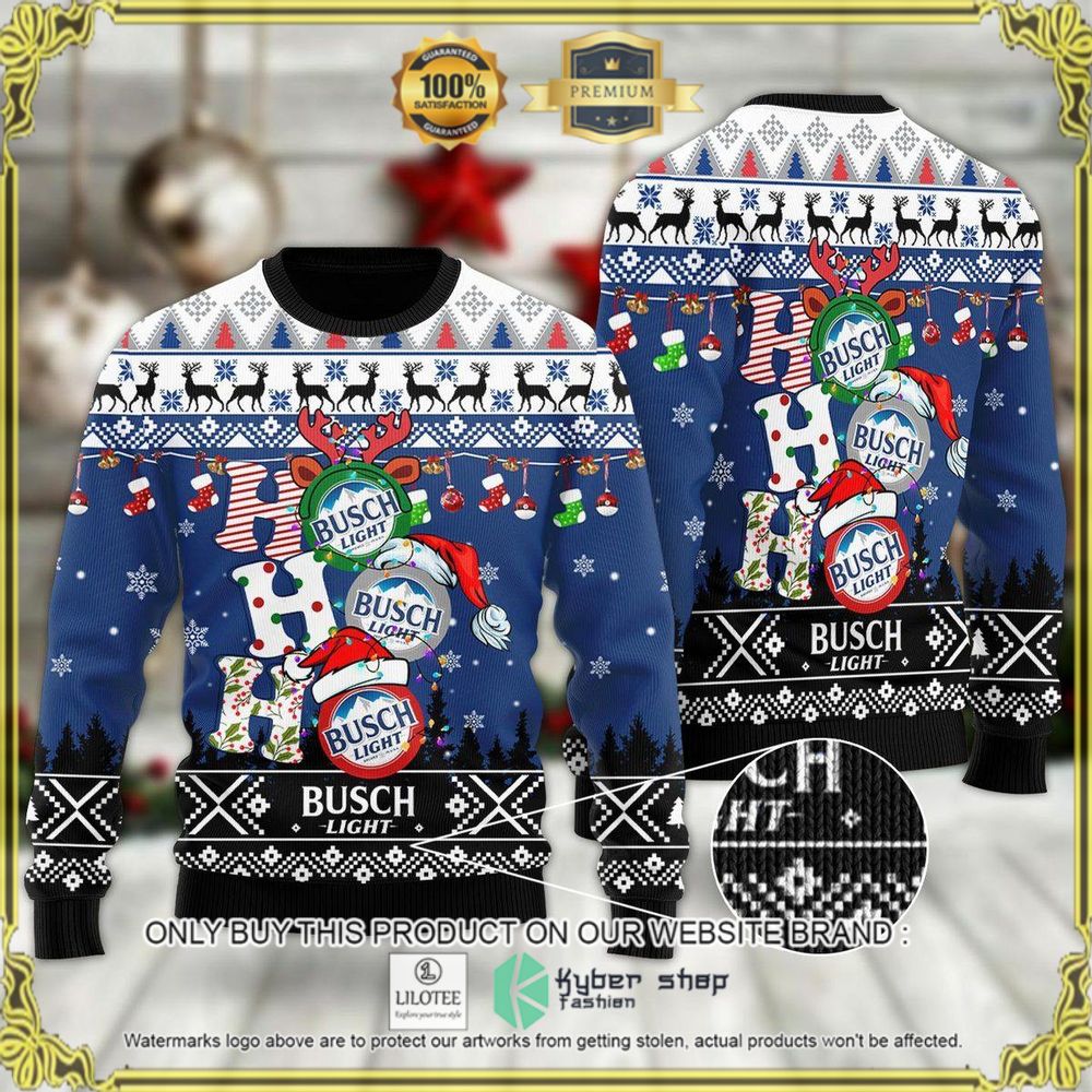 busch light hohoho christmas sweater 1 45117