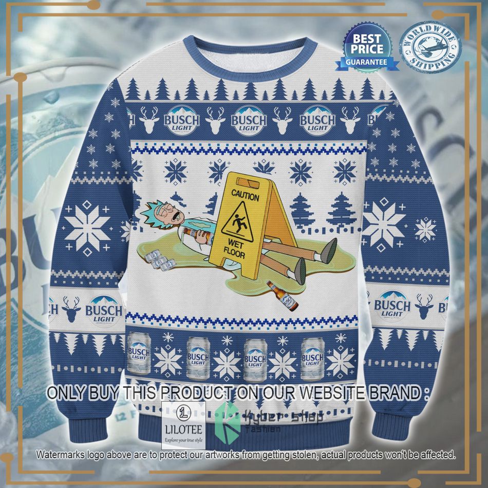 busch light rick sanchez ugly christmas sweater 1 64508