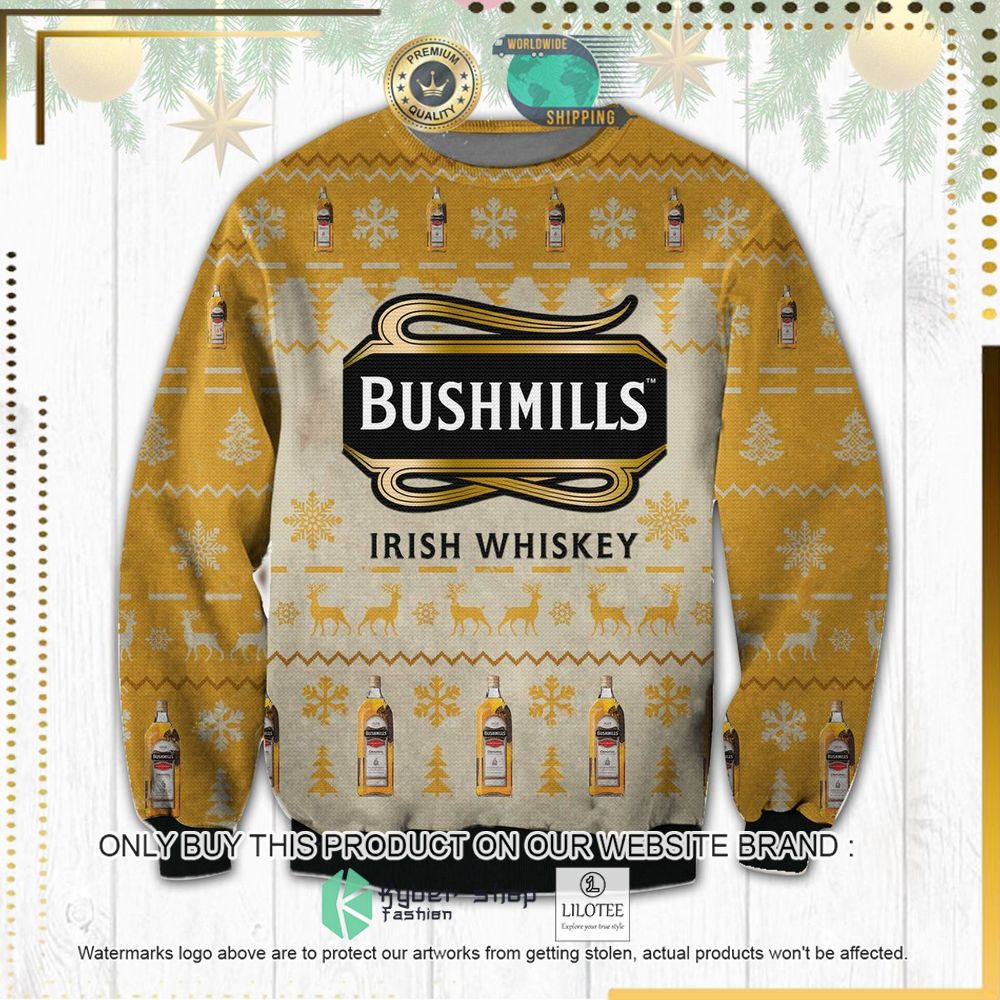 bushmills irish whiskey knitted christmas sweater 1 58294