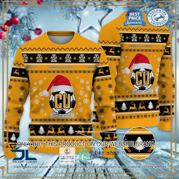 cambridge united f c christmas sweater 1 68292