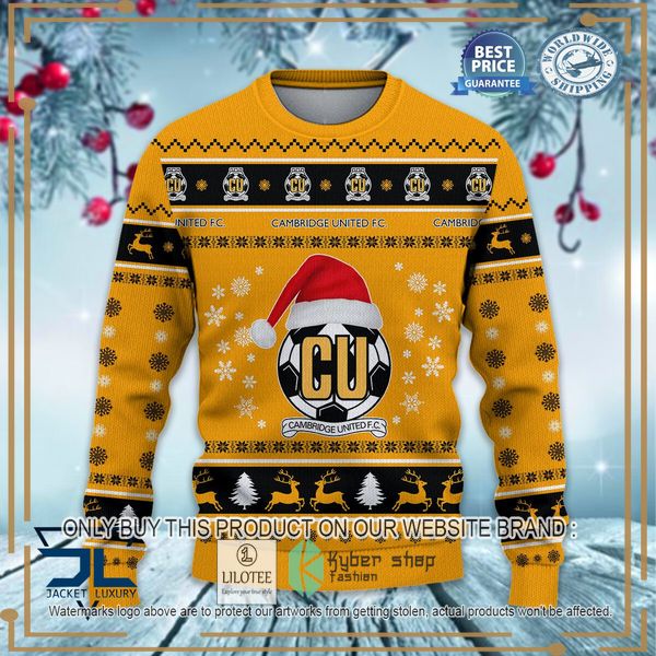 cambridge united f c christmas sweater 2 77757