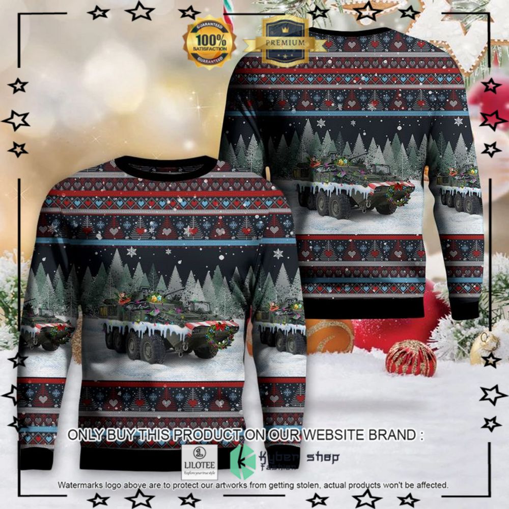 canadian army light armoured vehicle lav 60 christmas sweater 1 20276