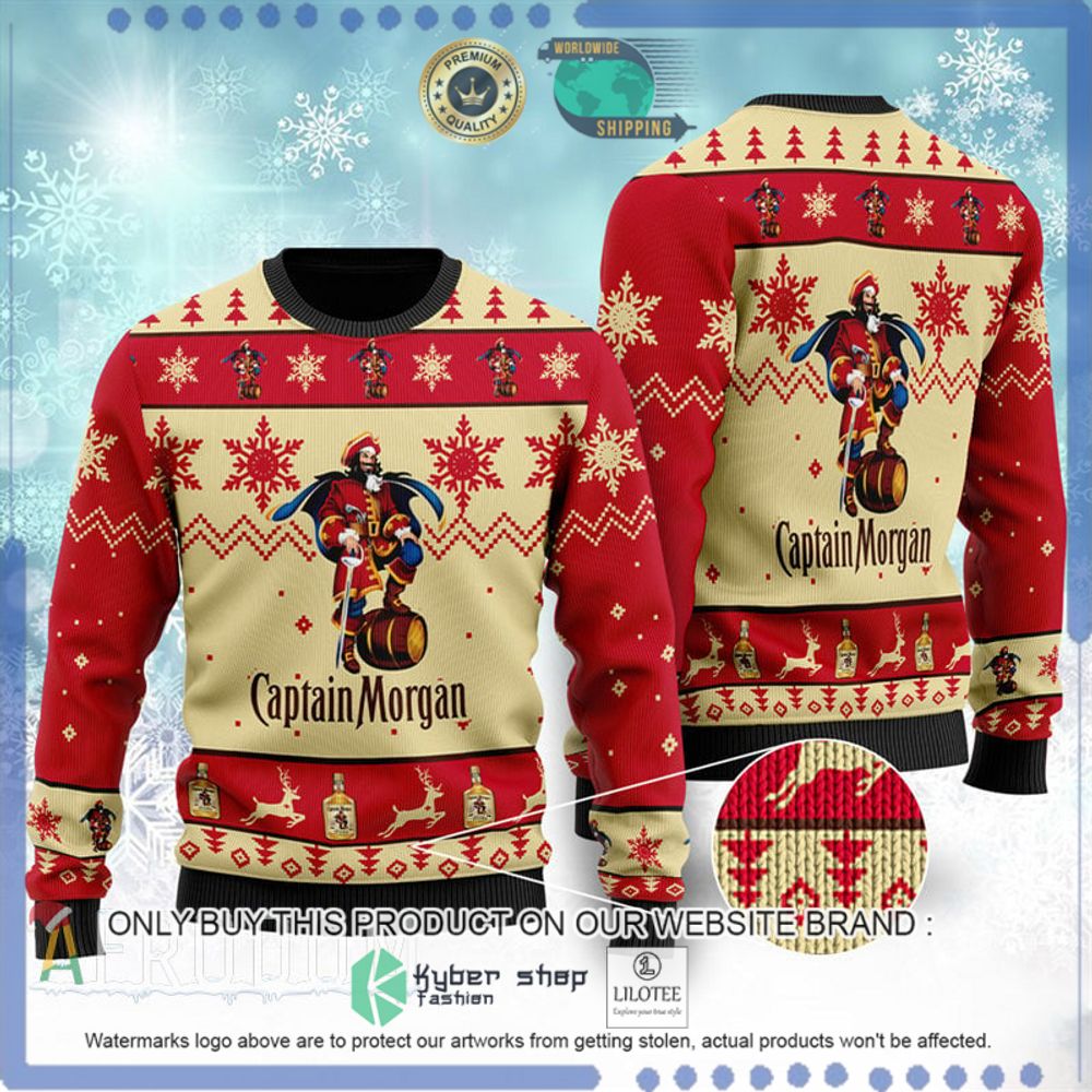 captain morgan red yellow christmas sweater 1 76604