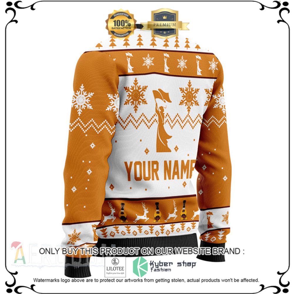 Cardhu Whiskey Your Name Orange White Christmas Sweater - LIMITED EDITION 4 cardhu whiskey your name orange white christmas sweater 1 40628
