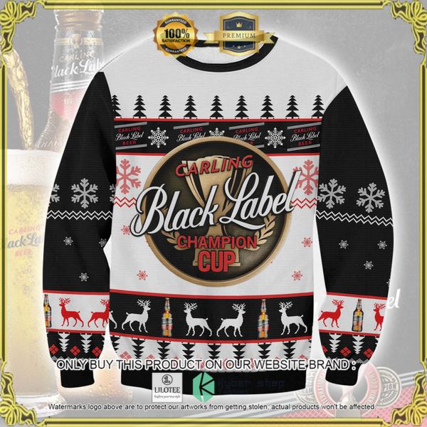 carling black label beer champion cup woolen knitted sweater 1 28092