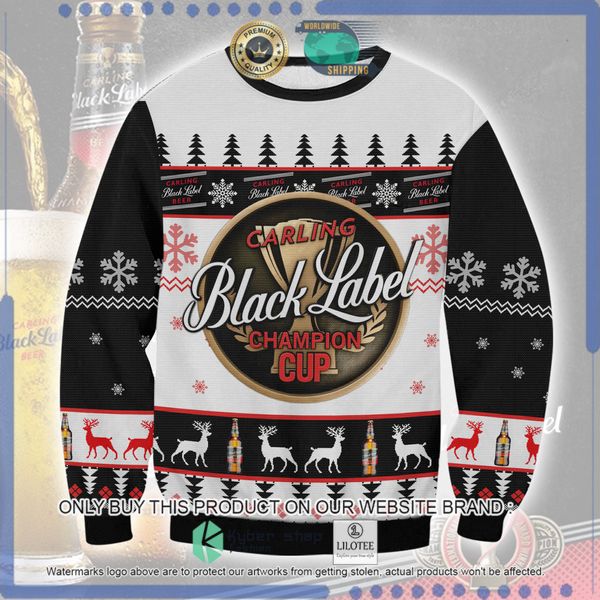 carling black label beer champion cup woolen knitted sweater 1 64486