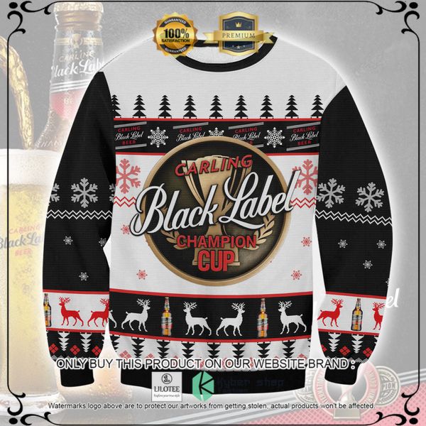 carling black label beer champion cup woolen knitted sweater 1 68617