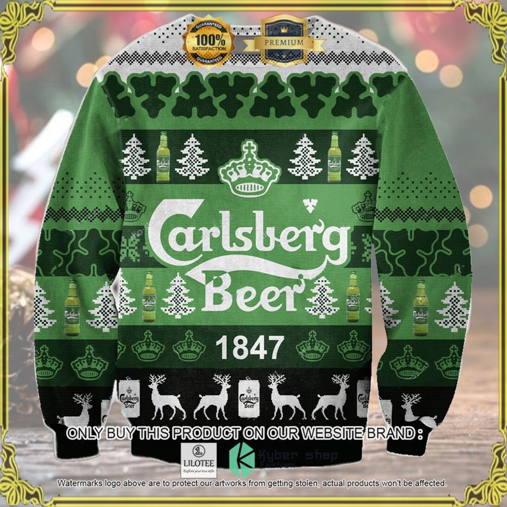 carlsberg beer 1847 knitted christmas sweater 1 45937
