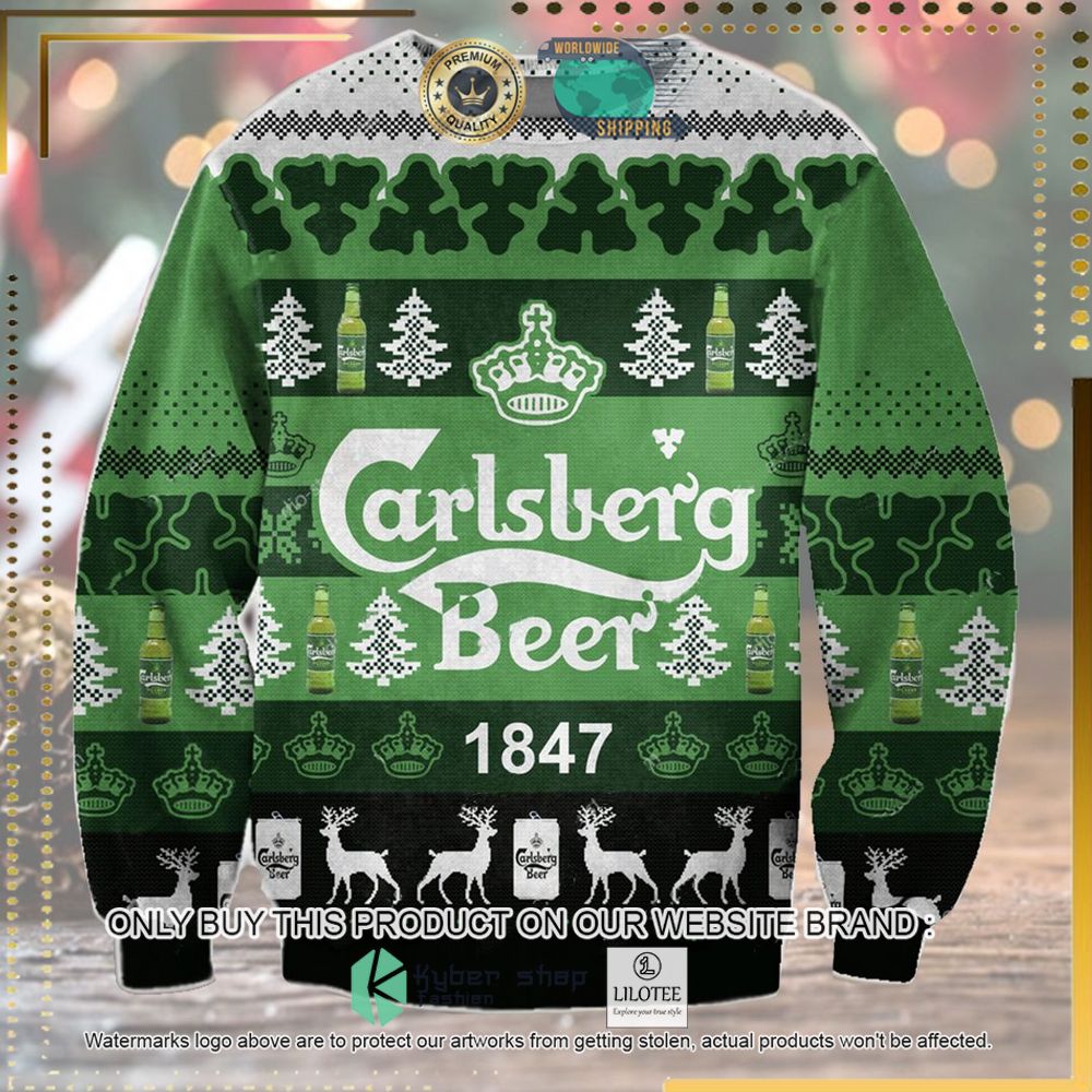 carlsberg beer 1847 knitted christmas sweater 1 4932