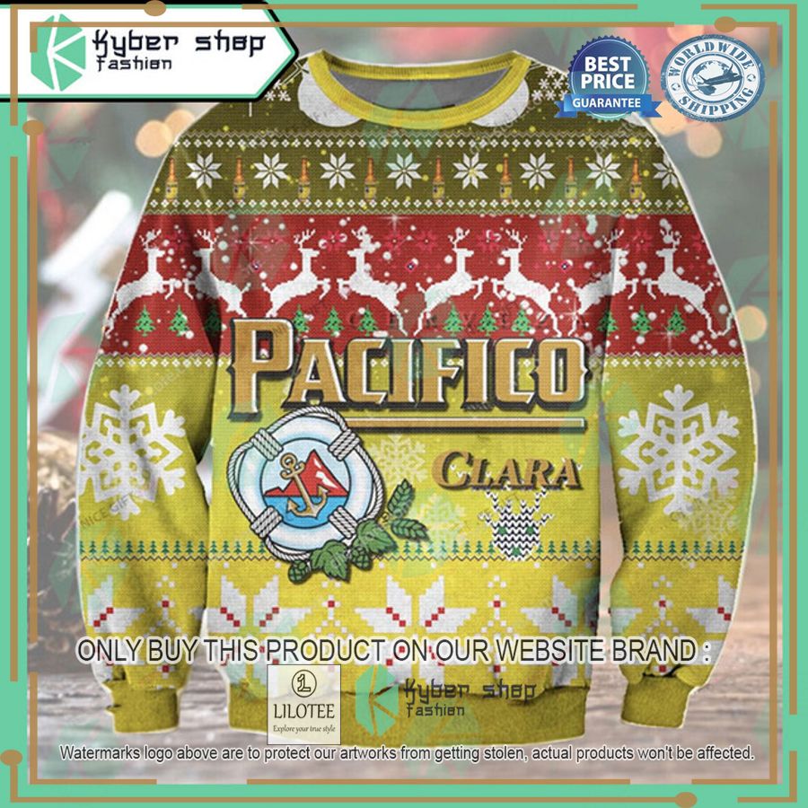 cerveza pacifico clara ugly christmas sweater 1 22763