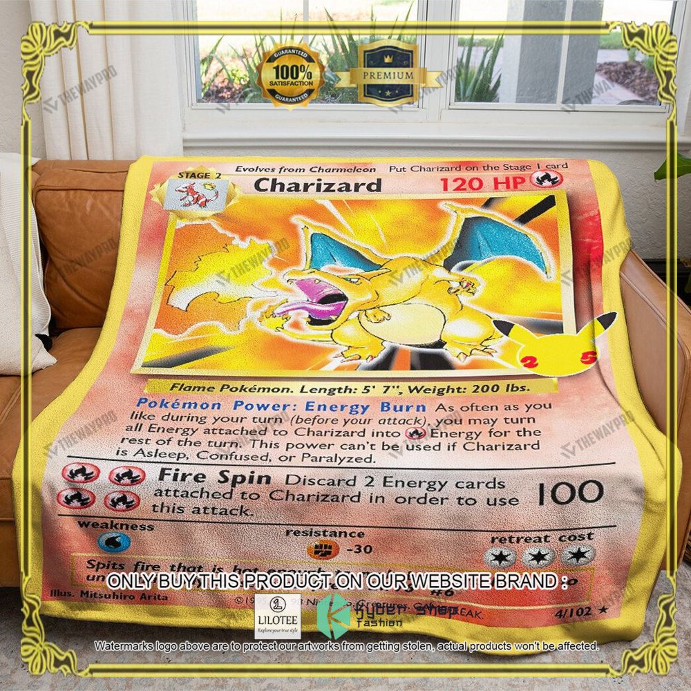 Charizard Celebrations Anime Pokemon Blanket - LIMITED EDITION 6