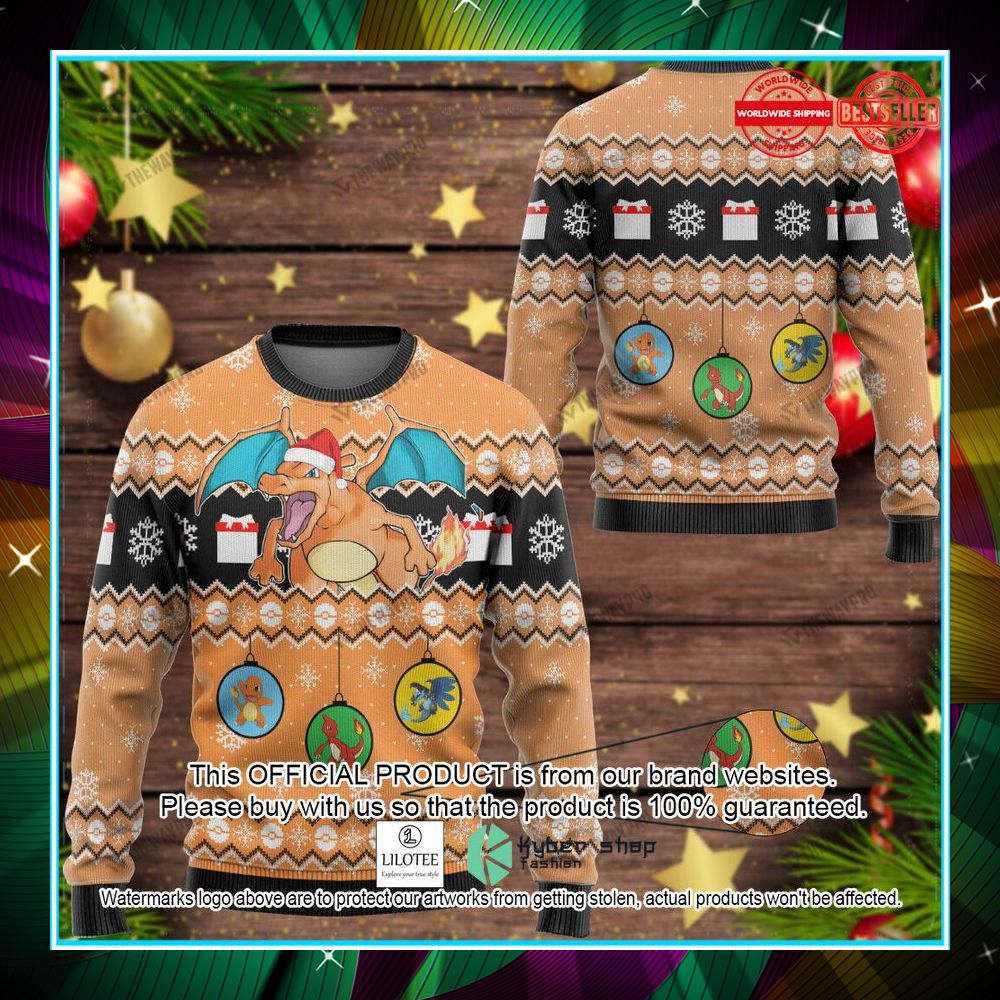 charizard evolution christmas sweater 1 562